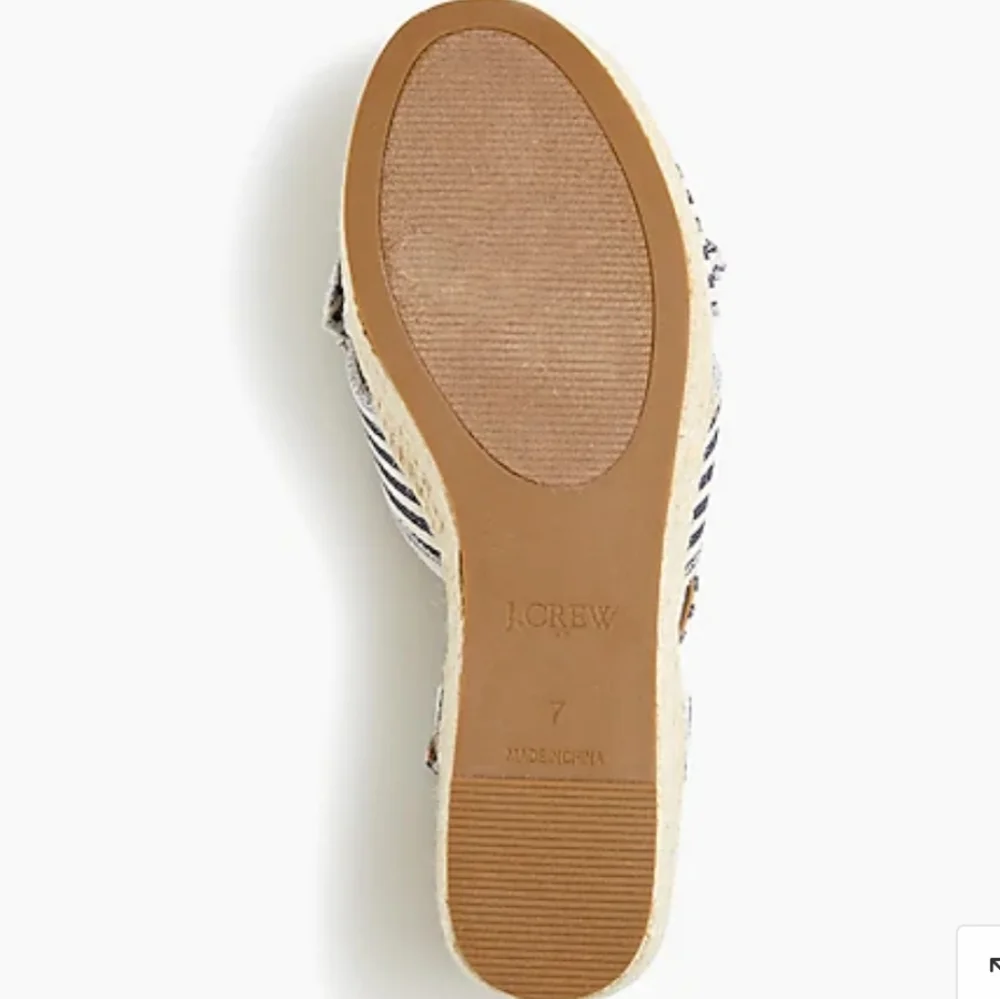 J CREW SIZE 9 CANVAS BOW FLATFORM ESPADRILLES - Picture 5 of 5